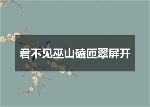 君不见巫山磕匝翠屏开