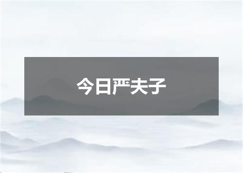 今日严夫子