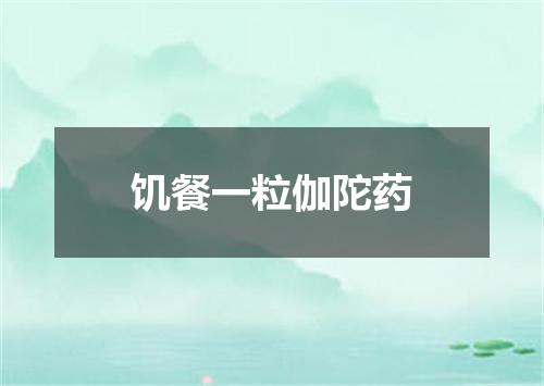 饥餐一粒伽陀药