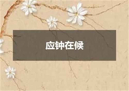 应钟在候