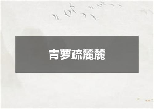 青萝疏麓麓