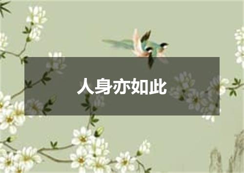 人身亦如此