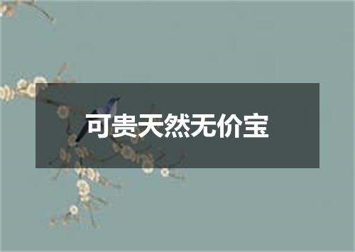 可贵天然无价宝