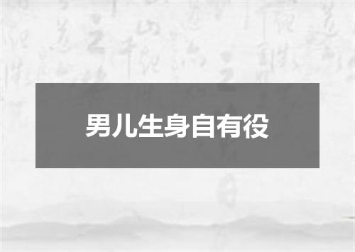 男儿生身自有役