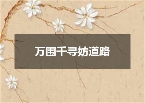 万围千寻妨道路
