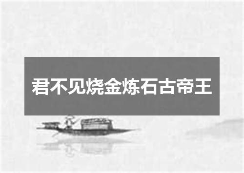君不见烧金炼石古帝王