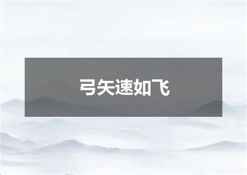 弓矢速如飞