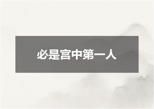 必是宫中第一人
