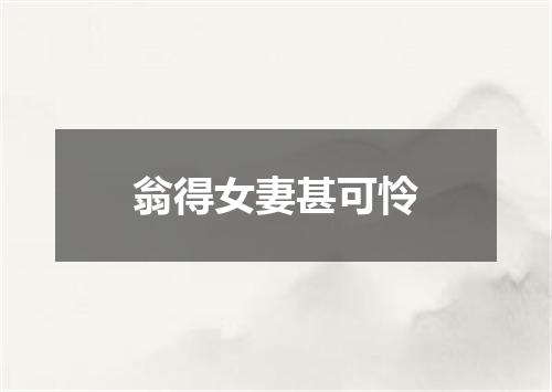 翁得女妻甚可怜