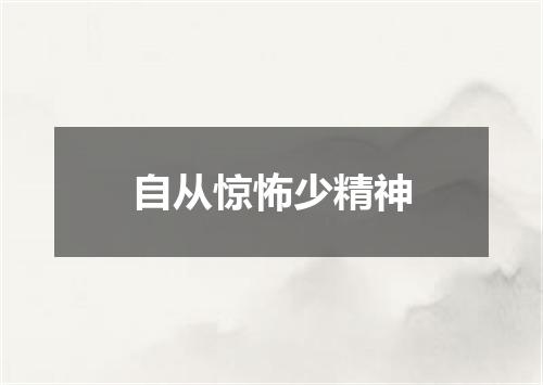 自从惊怖少精神