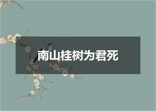 南山桂树为君死
