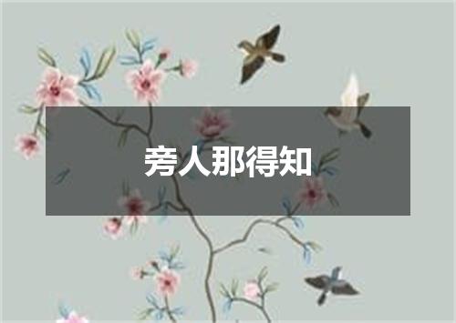 旁人那得知
