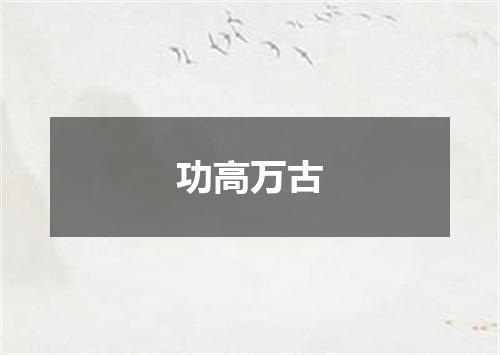 功高万古