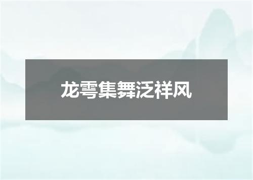 龙雩集舞泛祥风