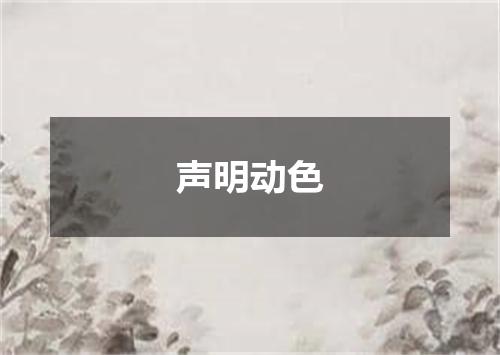 声明动色
