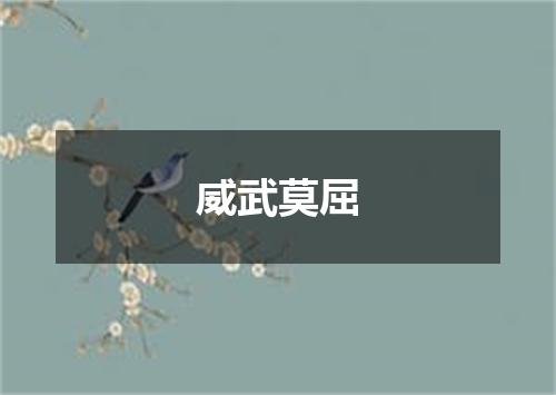 威武莫屈