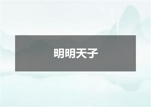 明明天子