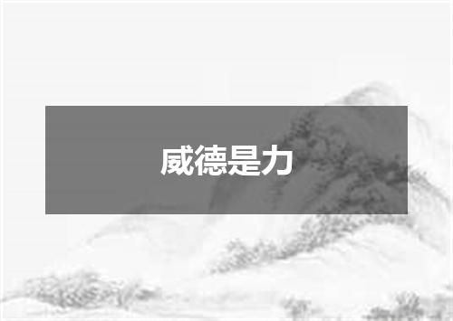 威德是力