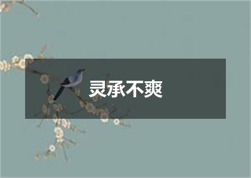 灵承不爽