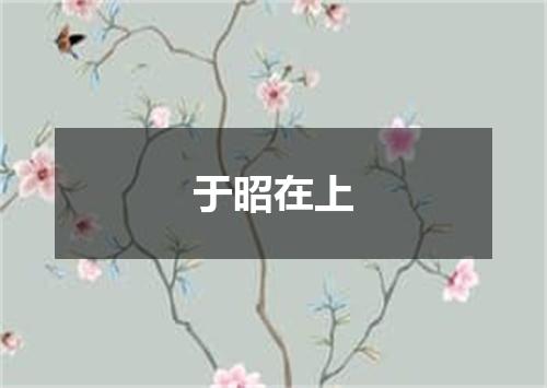 于昭在上
