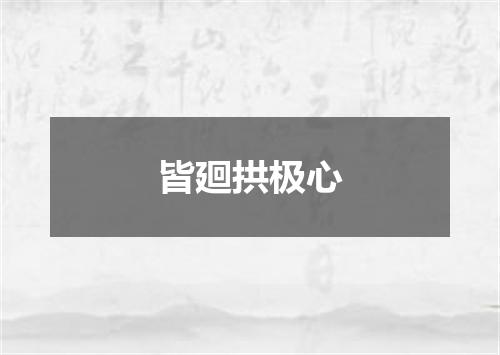 皆廻拱极心