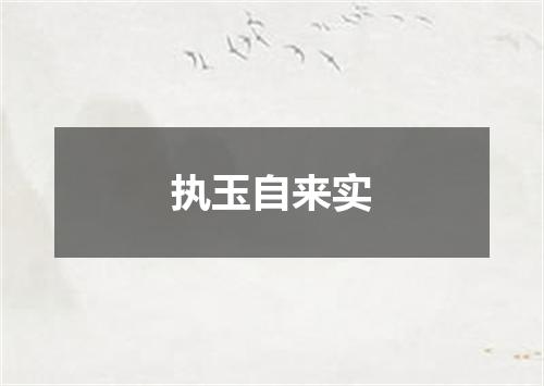 执玉自来实