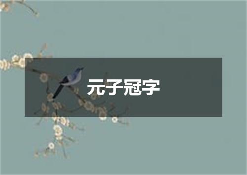 元子冠字