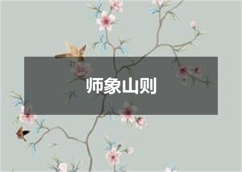 师象山则