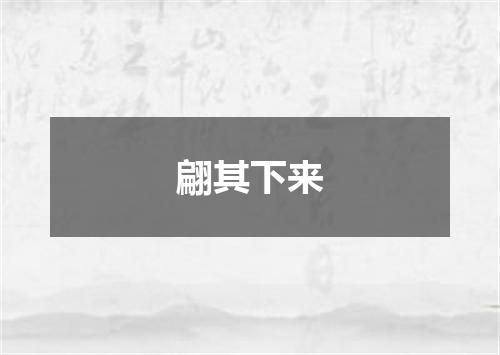 翩其下来