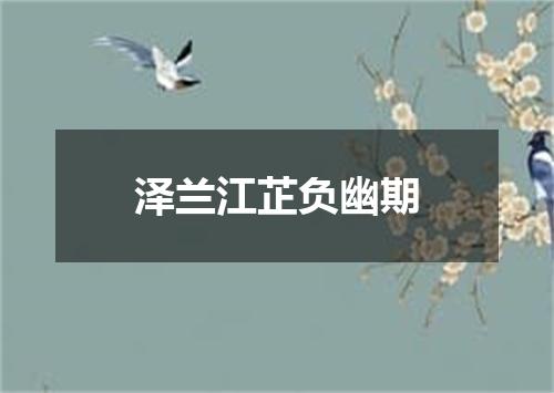 泽兰江芷负幽期