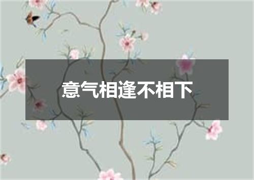 意气相逢不相下