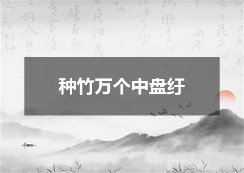 种竹万个中盘纡