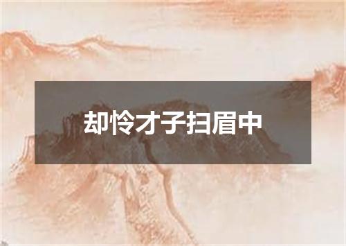 却怜才子扫眉中