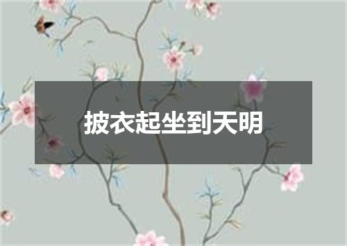 披衣起坐到天明