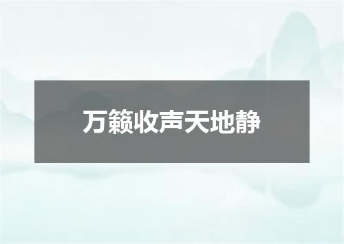 万籁收声天地静