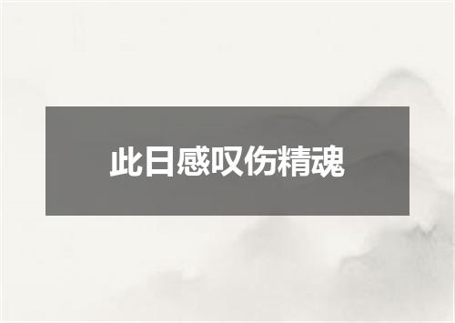 此日感叹伤精魂