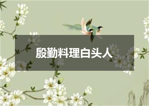 殷勤料理白头人