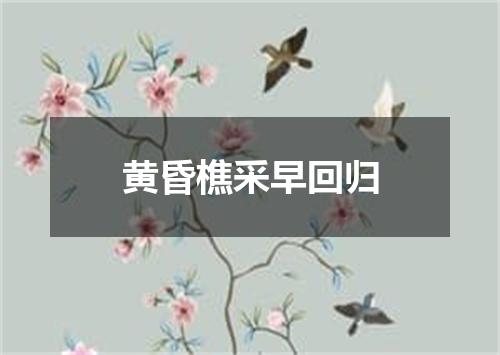 黄昏樵采早回归
