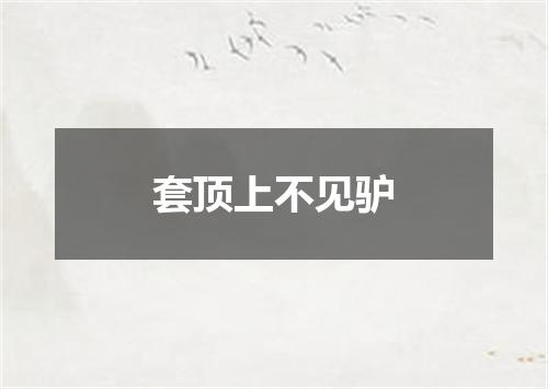 套顶上不见驴