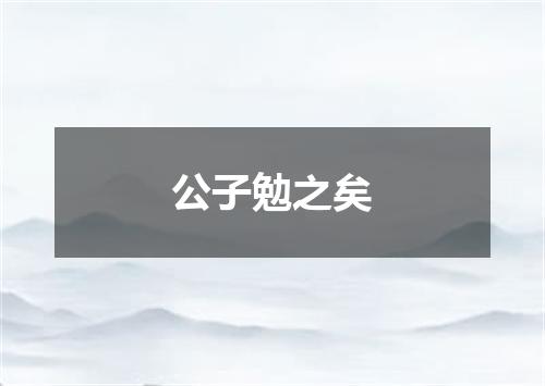 公子勉之矣