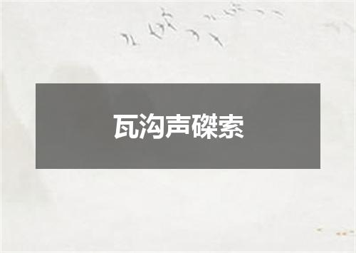 瓦沟声磔索