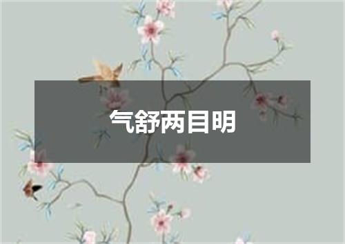 气舒两目明