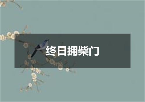终日拥柴门