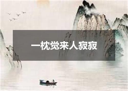 一枕觉来人寂寂