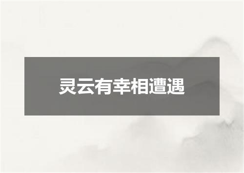 灵云有幸相遭遇