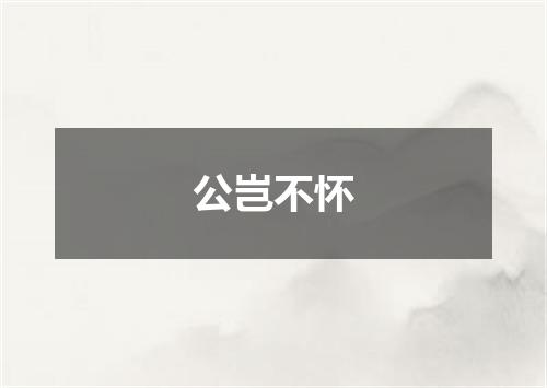 公岂不怀