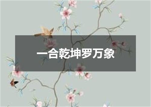 一合乾坤罗万象