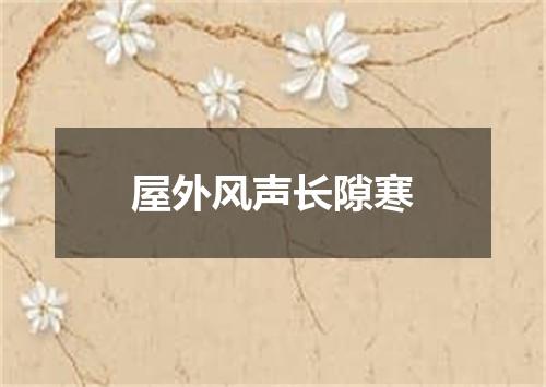屋外风声长隙寒