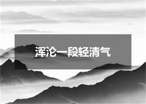 浑沦一段轻清气