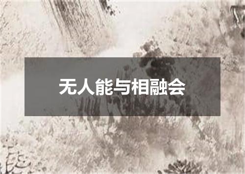 无人能与相融会